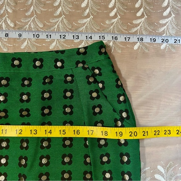 Anthropologie HD in Paris Green Floral Patterned Women's Skirt -Size 8 -SK05 - Picture 7 of 9